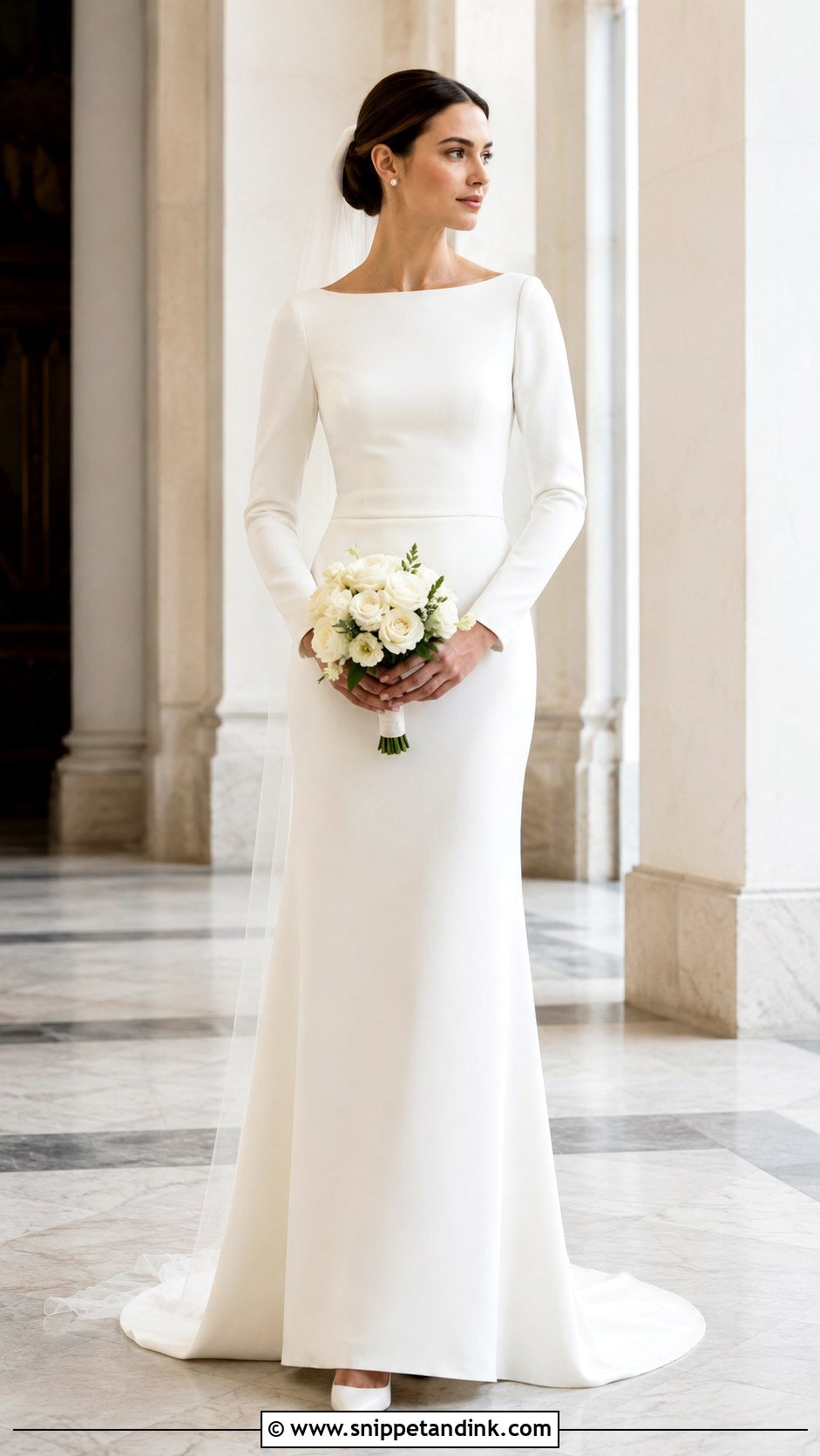 Boat Neck Wedding Dress - Snippet and Ink - 25 Classic Elegant Wedding Dresses