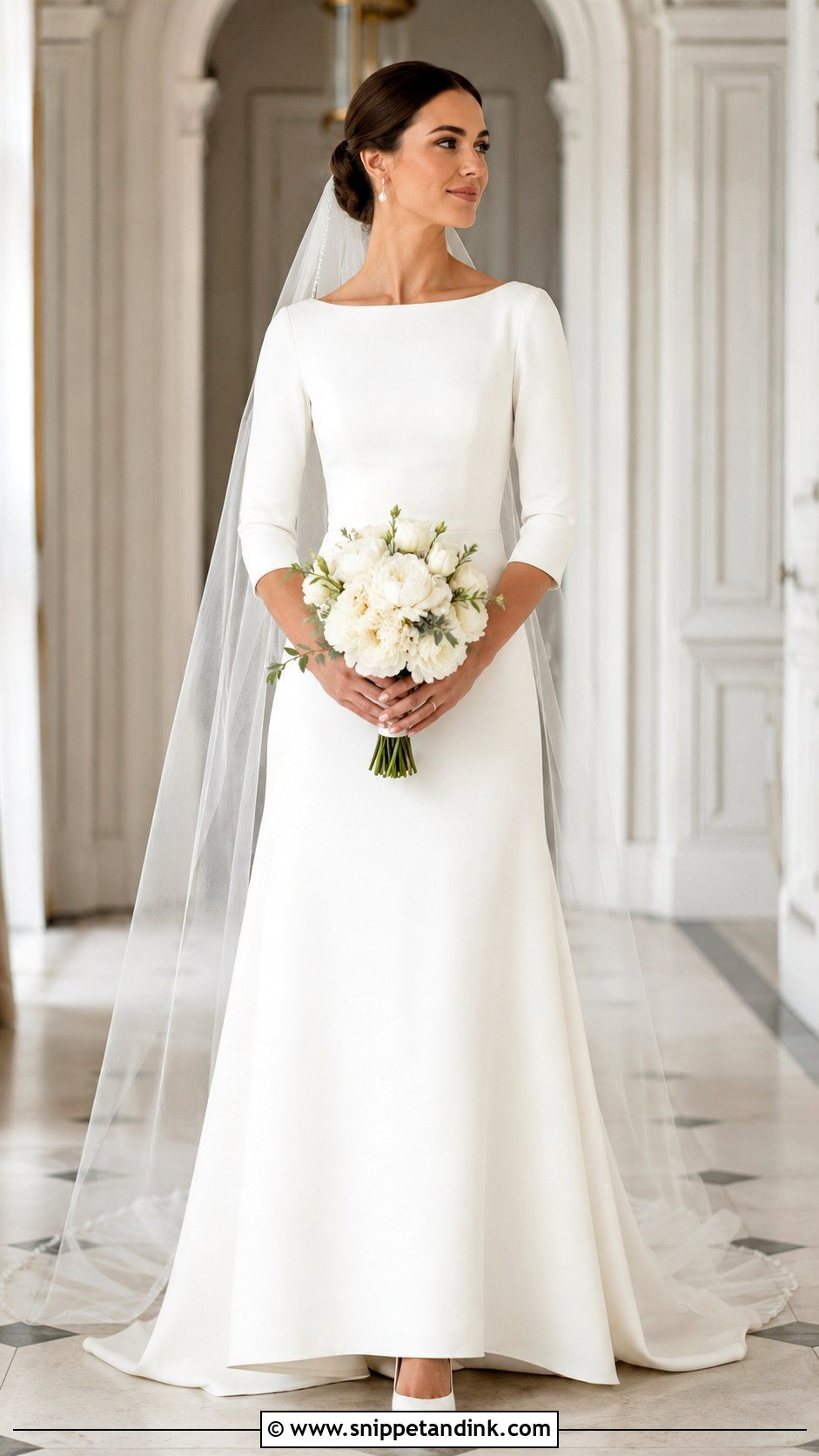 Boat Neck Wedding Dress - Snippet and Ink - 25 Simple Modest Wedding Dresses