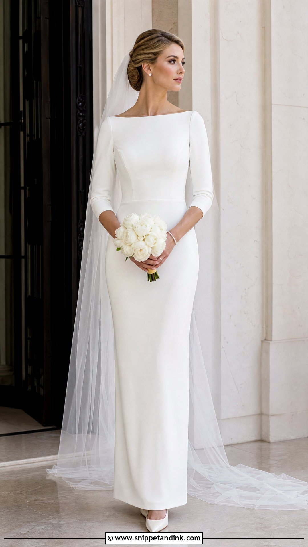 Boat Neck Wedding Dress - Snippet and Ink - 20 Simple Minimalist Wedding Dress Ideas