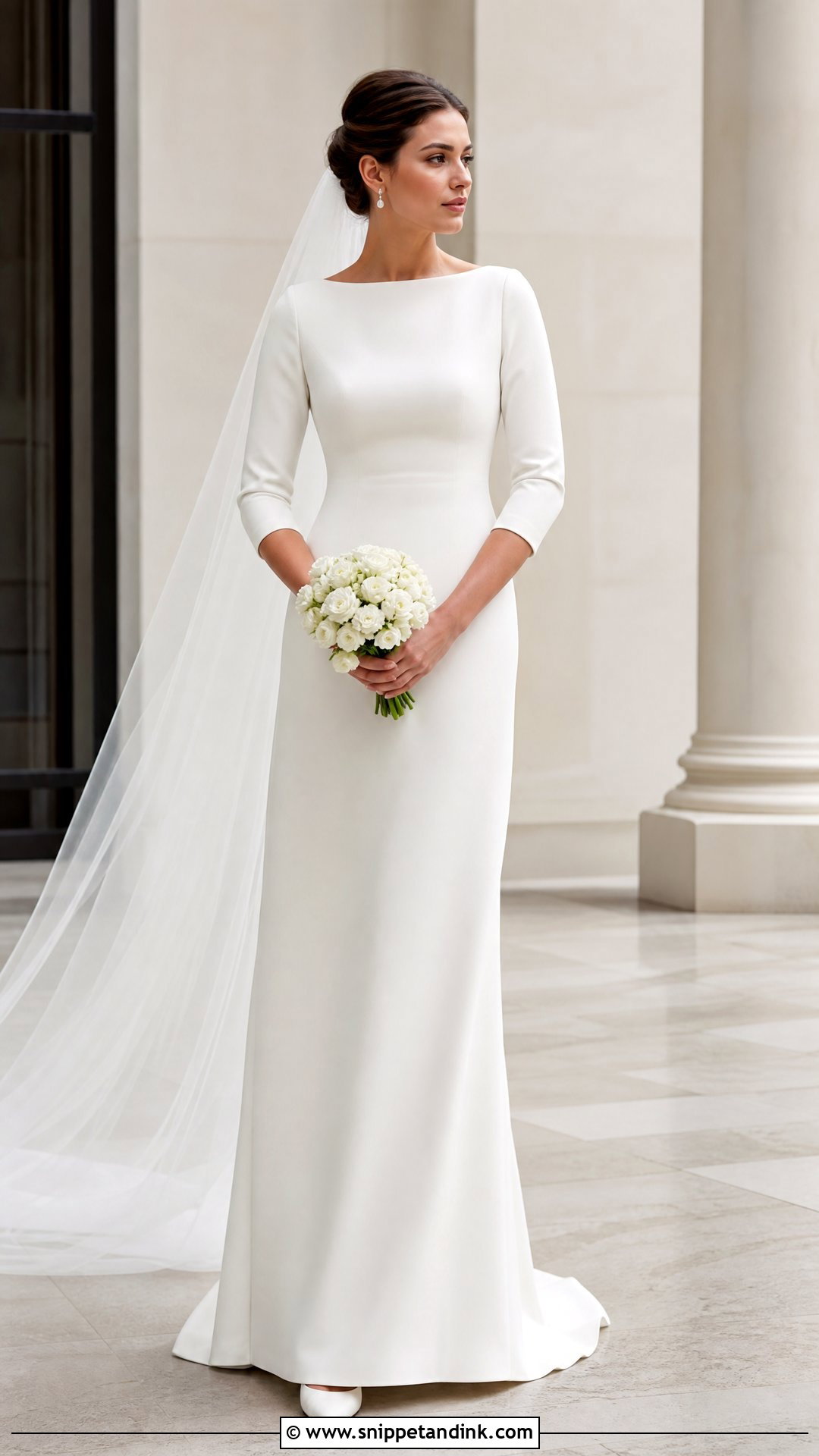Boat Neck Wedding Dress - Snippet and Ink - 20 Simple Plain Wedding Dress Ideas