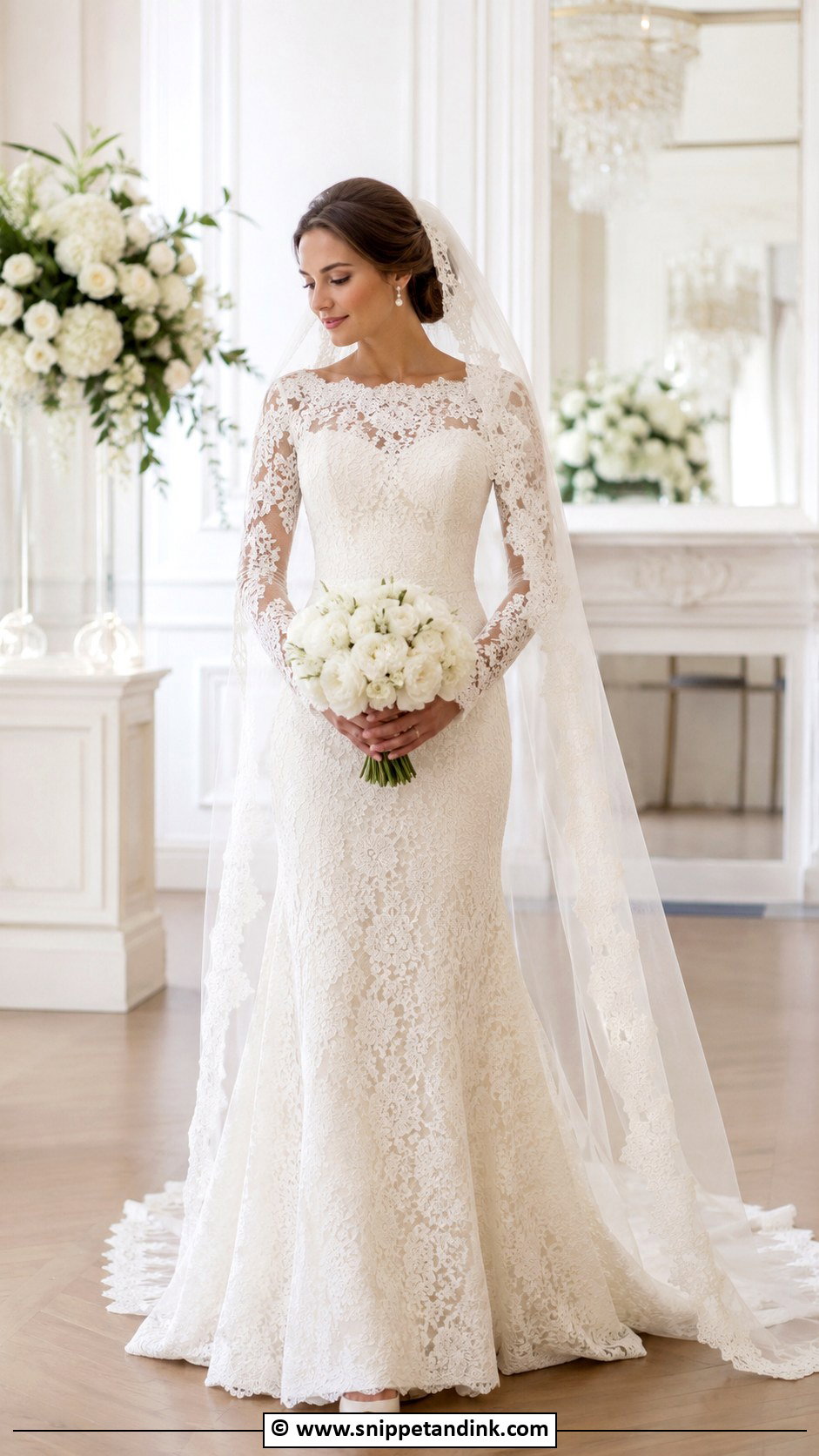 Boat Neck Wedding Dress With Veil - Snippet and Ink - 30 Boat Neck Wedding Dress Ideas
