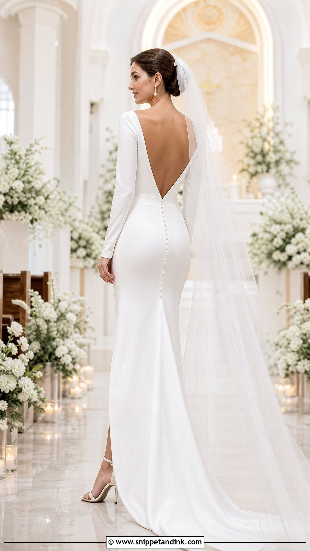 Boatneck Wedding Gown With Open Back - Snippet and Ink - 20 Boatneck Wedding Gown Ideas