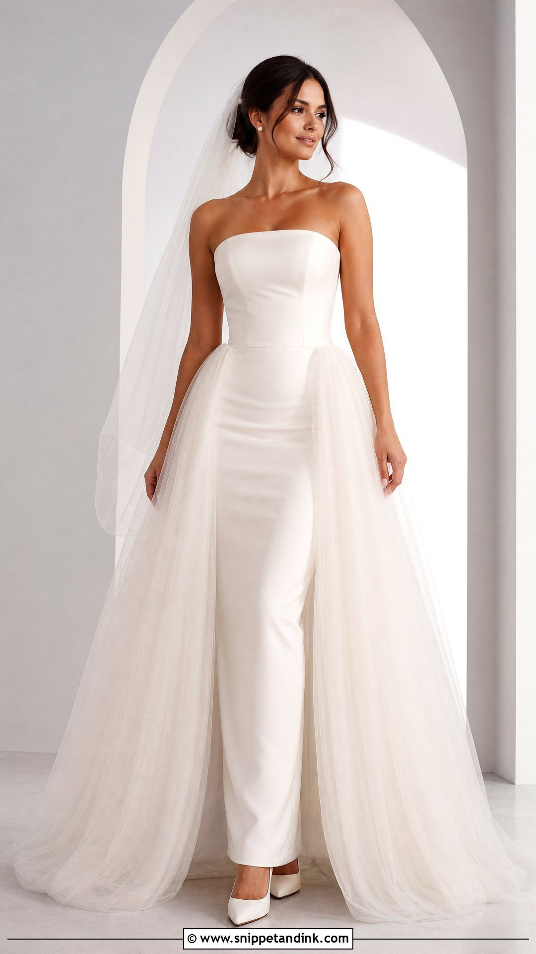 Bodycon Wedding Dress With Overskirt - Snippet and Ink - 25 Bodycon Wedding Dress Ideas