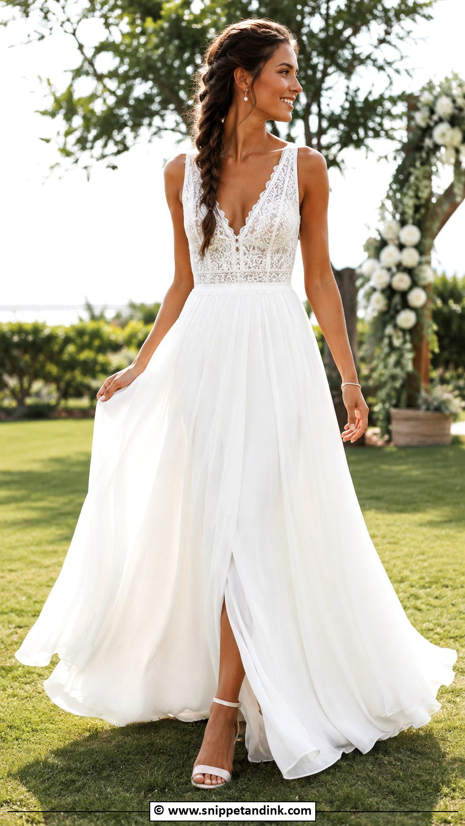 Bohemian A Line Wedding Dress - Snippet and Ink - 30 Bohemian Wedding Dress Ideas