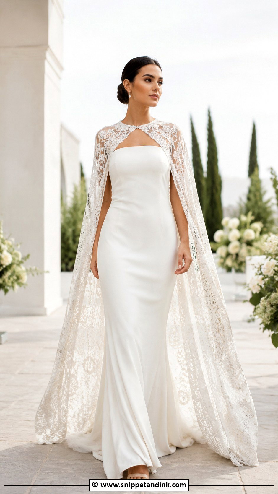 Bohemian Cape Wedding Dress - Snippet and Ink - 30 Bohemian Wedding Dress Ideas