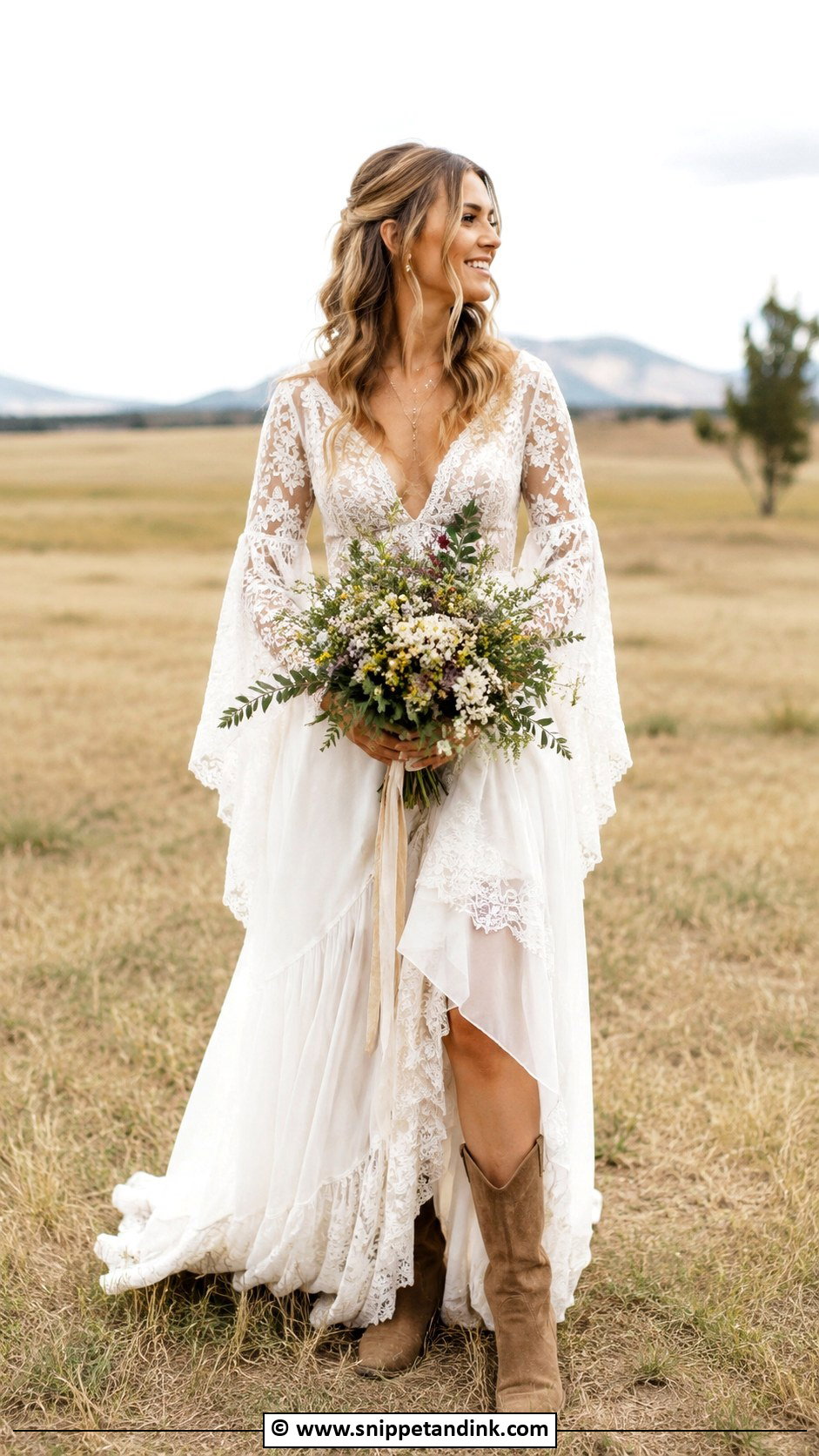 Bohemian Rustic Wedding Dress - Snippet and Ink - 30 Bohemian Wedding Dress Ideas