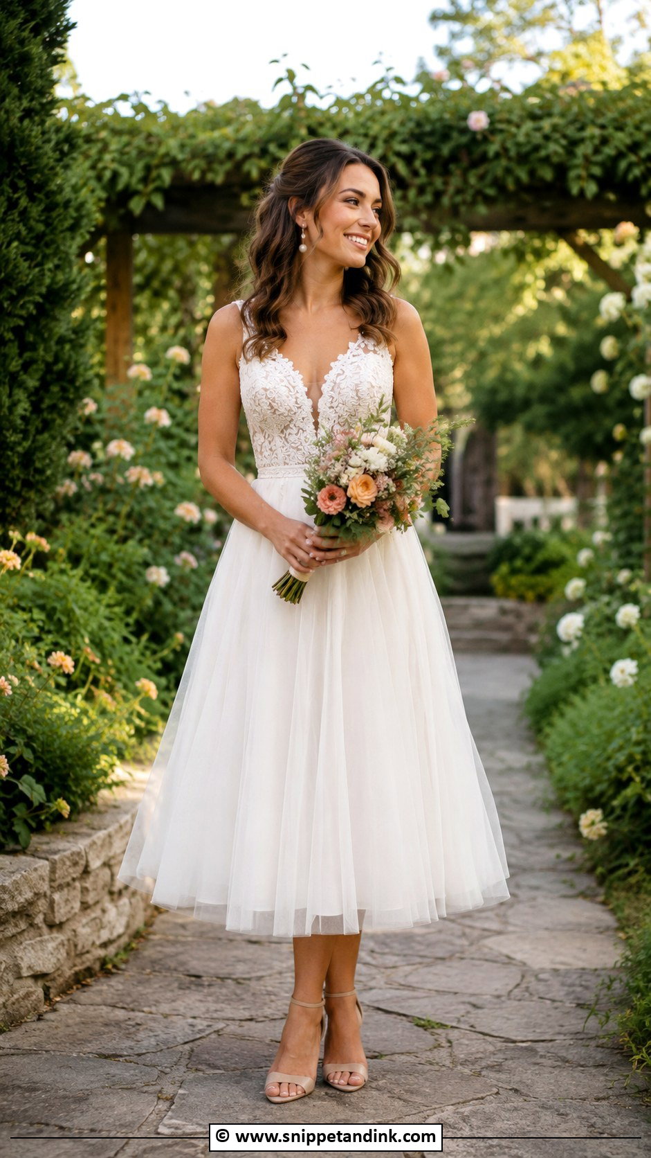 Bohemian Tea Length Wedding Dress - Snippet and Ink - 30 Bohemian Wedding Dress Ideas