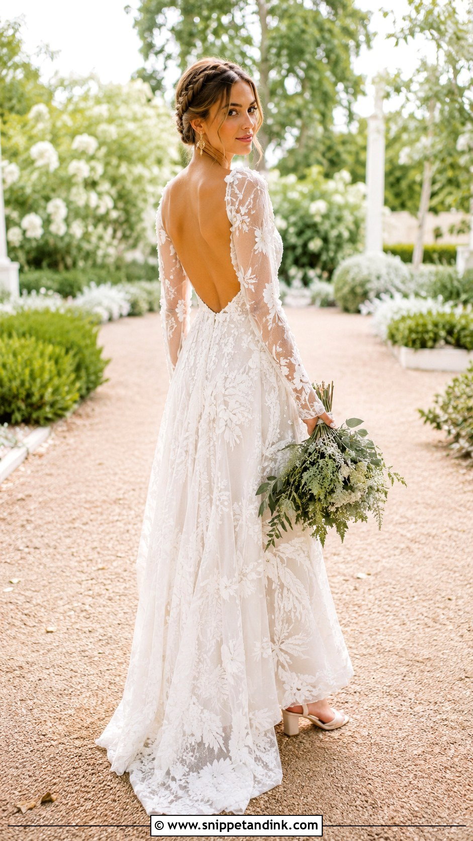 Boho 3D Lace Wedding Dress - Snippet and Ink - 20 3D Lace Wedding Dress Ideas