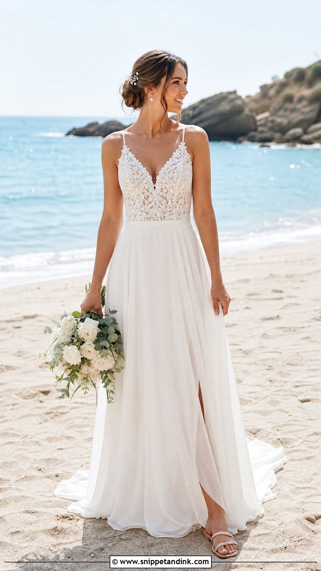 Boho A Line Beach Wedding Dress - Snippet and Ink - 25 Beach Wedding Dress Boho Ideas