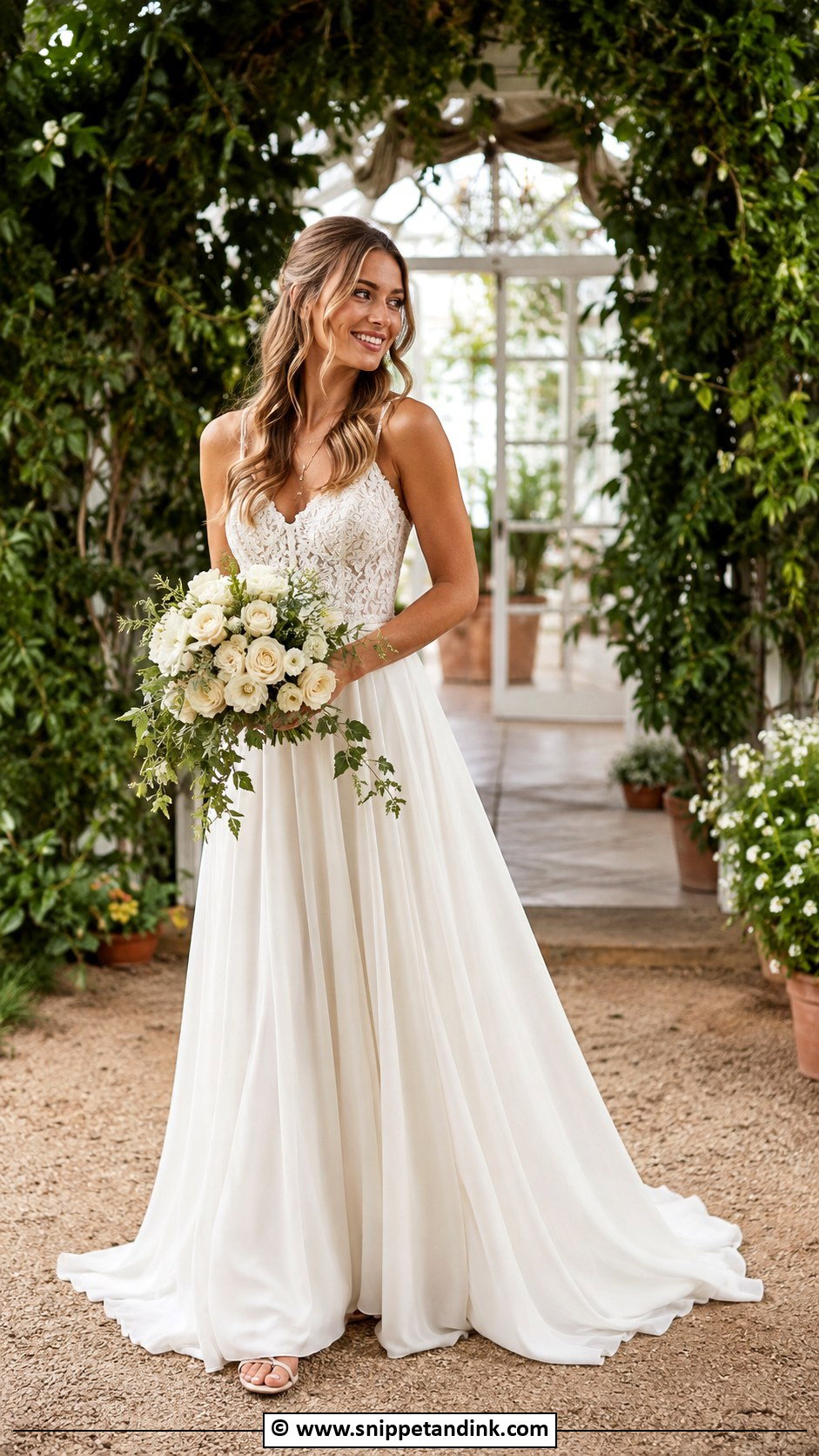 Boho A Line Wedding Dress - Snippet and Ink - 30 Boho Wedding Dresses