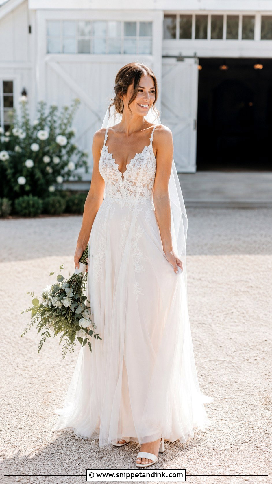 Boho A Line Wedding Dress - Snippet and Ink - 25 Boho Bride Dress Ideas