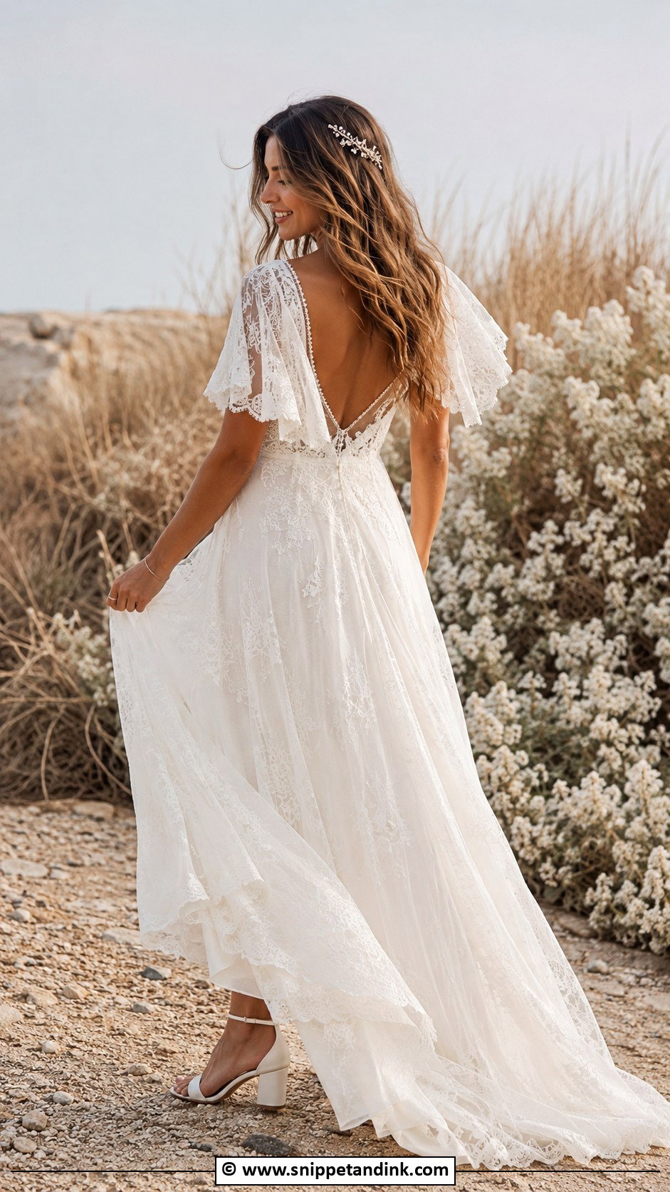 Boho A Line Wedding Dress - Snippet and Ink - 30 A-Line Wedding Dress Ideas