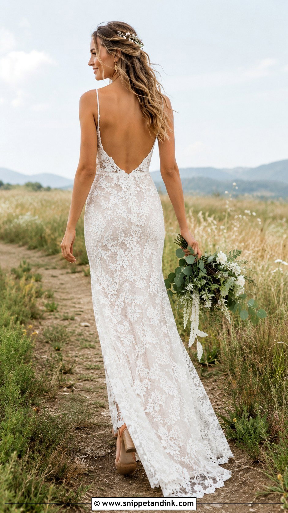 Boho Backless Wedding Dress - Snippet and Ink - 20 Backless Wedding Ideas