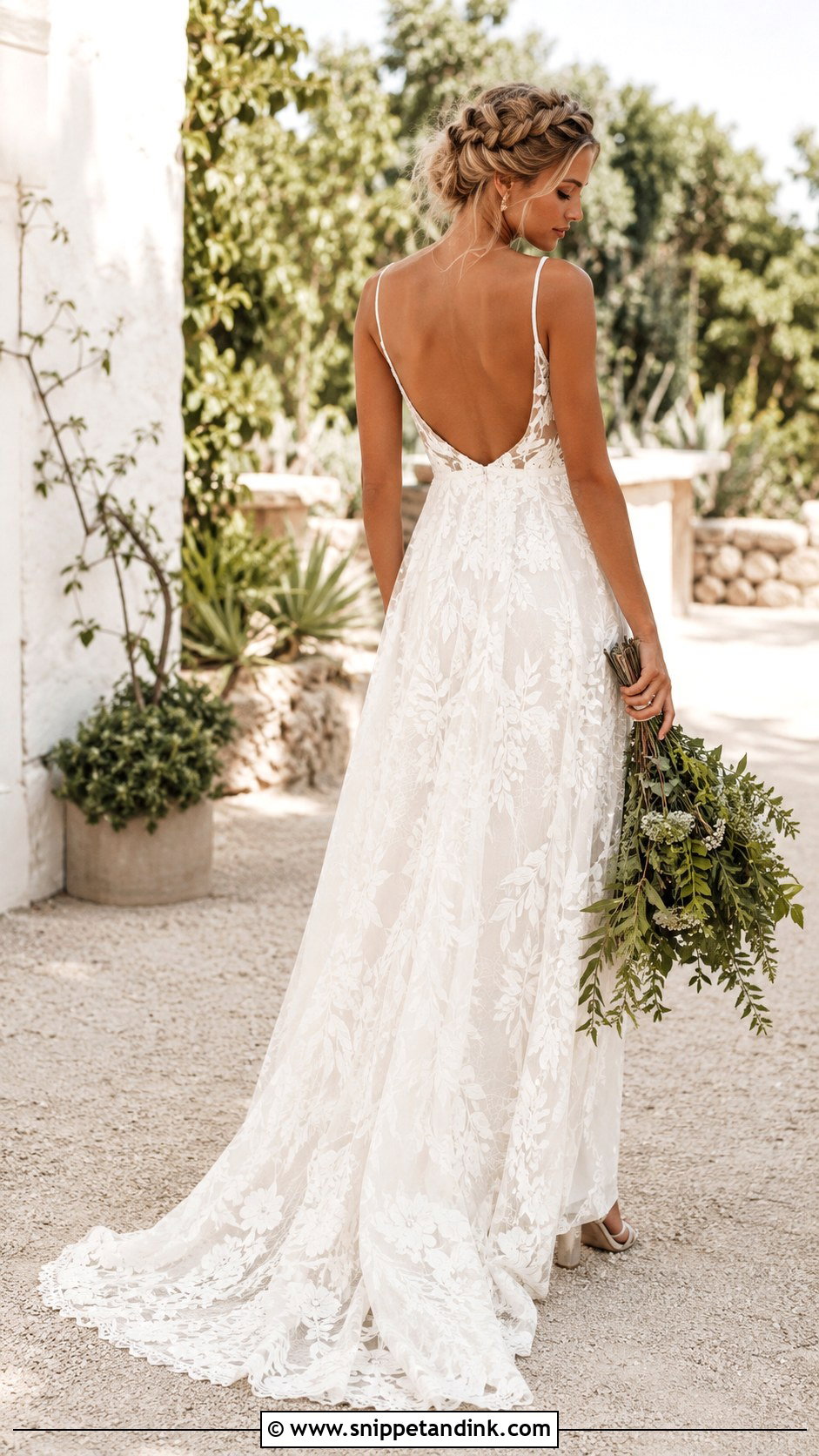 Boho Backless Wedding Gown - Snippet and Ink - 20 Backless Wedding Gown Ideas