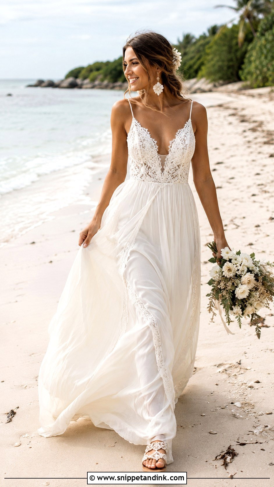 Boho Beach Bridal Wedding Outfit - Snippet and Ink - 20 Brides Wedding Outfits