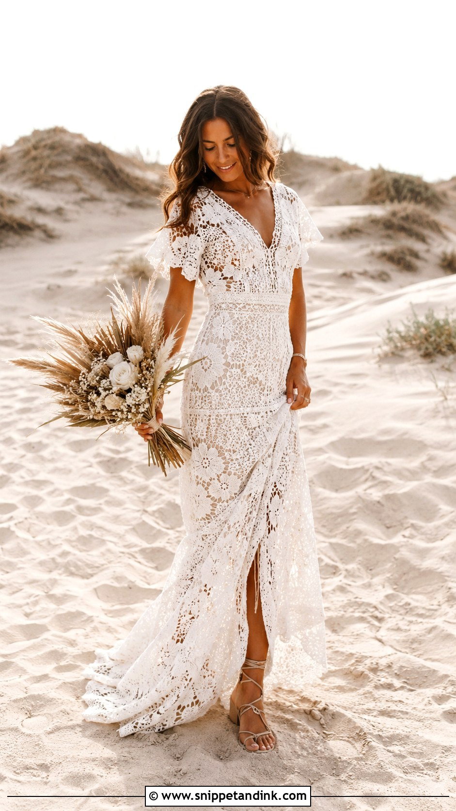 Boho Beach Elopement Dress - Snippet and Ink - 25 Beach Elopement Dress Ideas