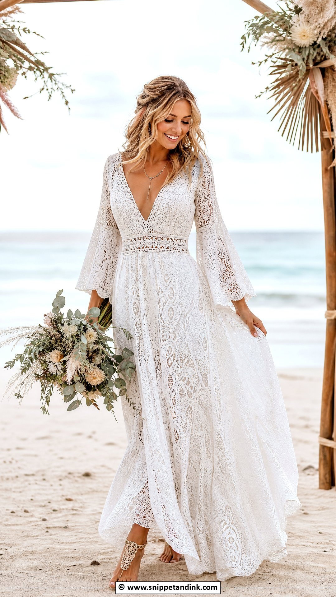 Boho Beach Wedding Dress - Snippet and Ink - 35 Beach Wedding Dress Ideas