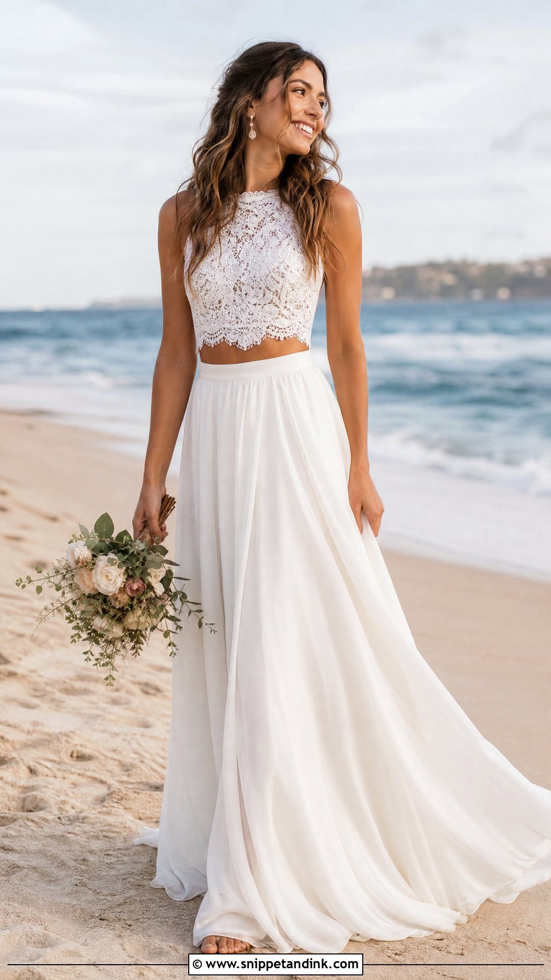 Boho Beach Wedding Dress With Two Piece Set - Snippet and Ink - 25 Beach Wedding Dress Boho Ideas