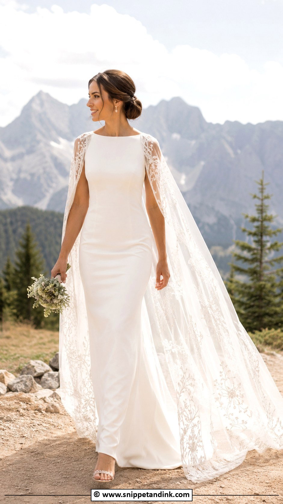 Boho Bridal Dress With Cape - Snippet and Ink - 30 Boho Bridal Dress Ideas