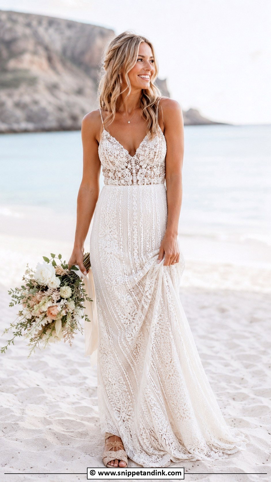 Boho Bridal Dress With Crochet Lace - Snippet and Ink - 30 Boho Bridal Dress Ideas