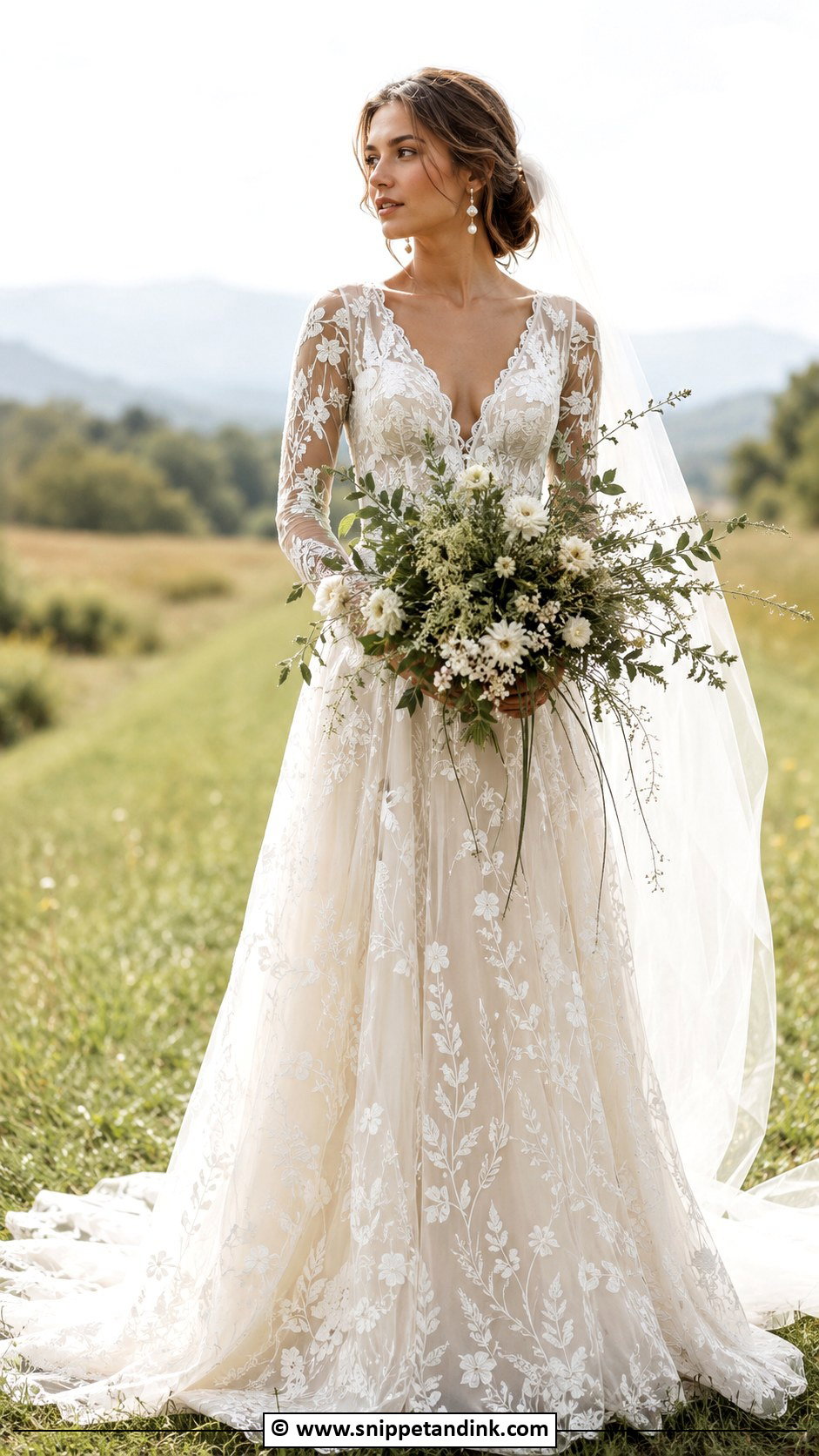 Boho Bridal Dress With Embroidery - Snippet and Ink - 30 Boho Bridal Dress Ideas