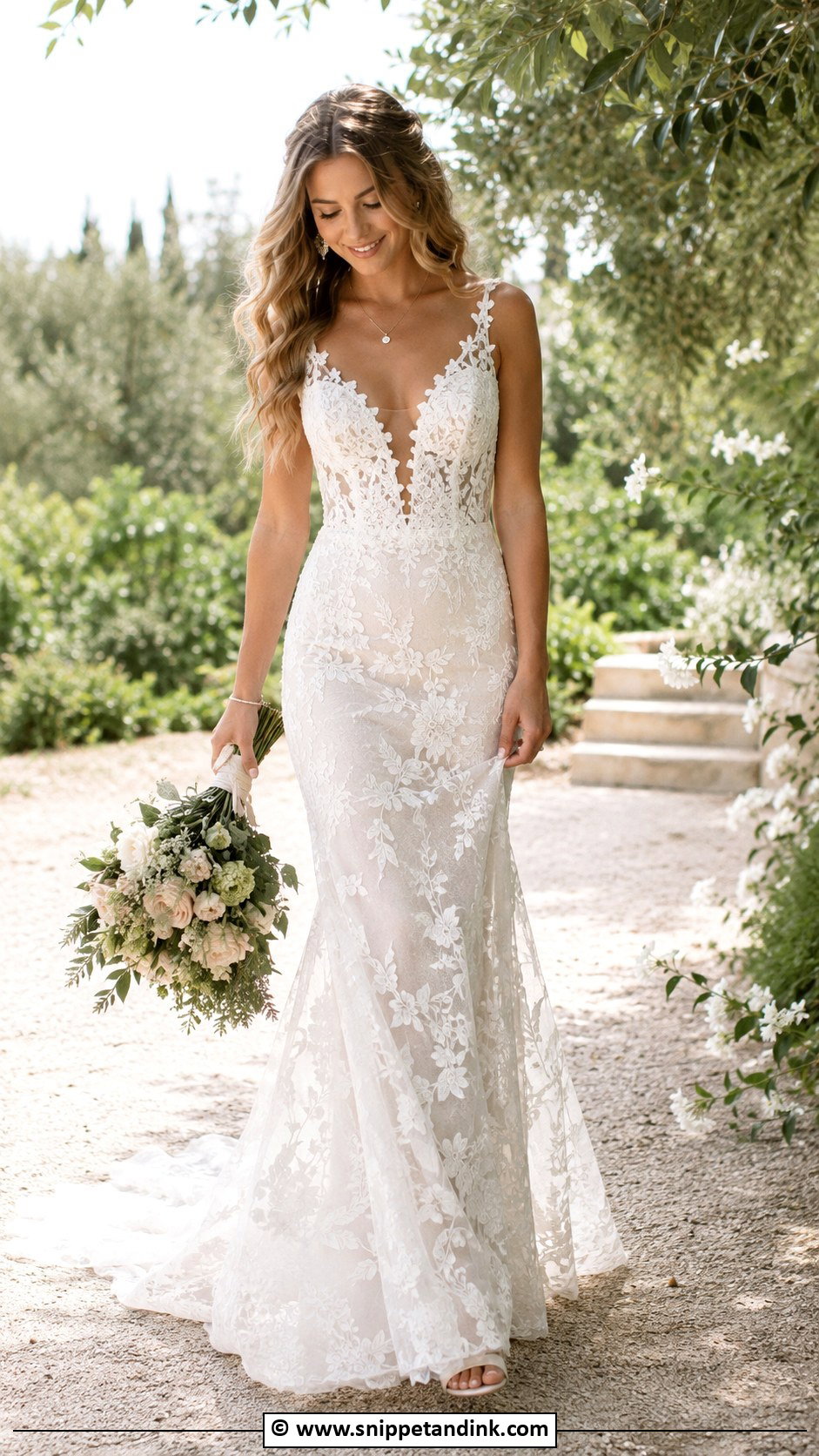 Boho Bridal Dress With Mermaid Shape - Snippet and Ink - 30 Boho Bridal Dress Ideas