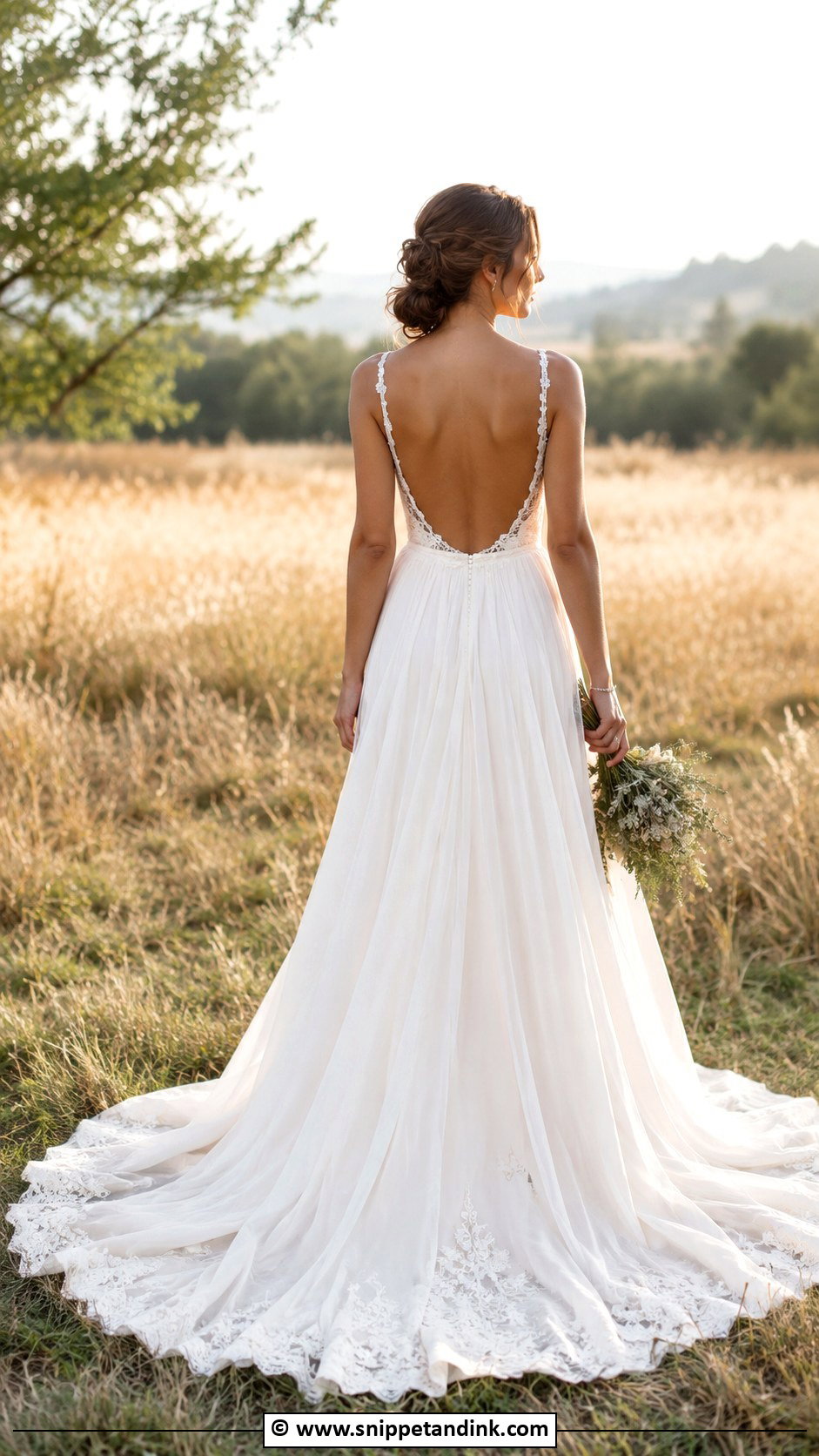 Boho Bridal Dress With Open Back - Snippet and Ink - 30 Boho Bridal Dress Ideas