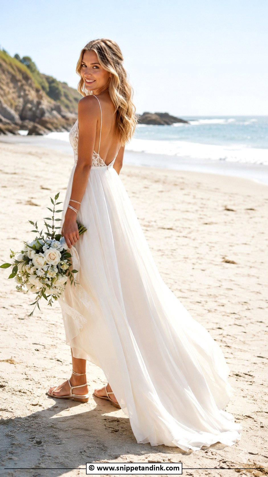 Boho Bridal Dress With Spaghetti Straps - Snippet and Ink - 30 Boho Bridal Dress Ideas