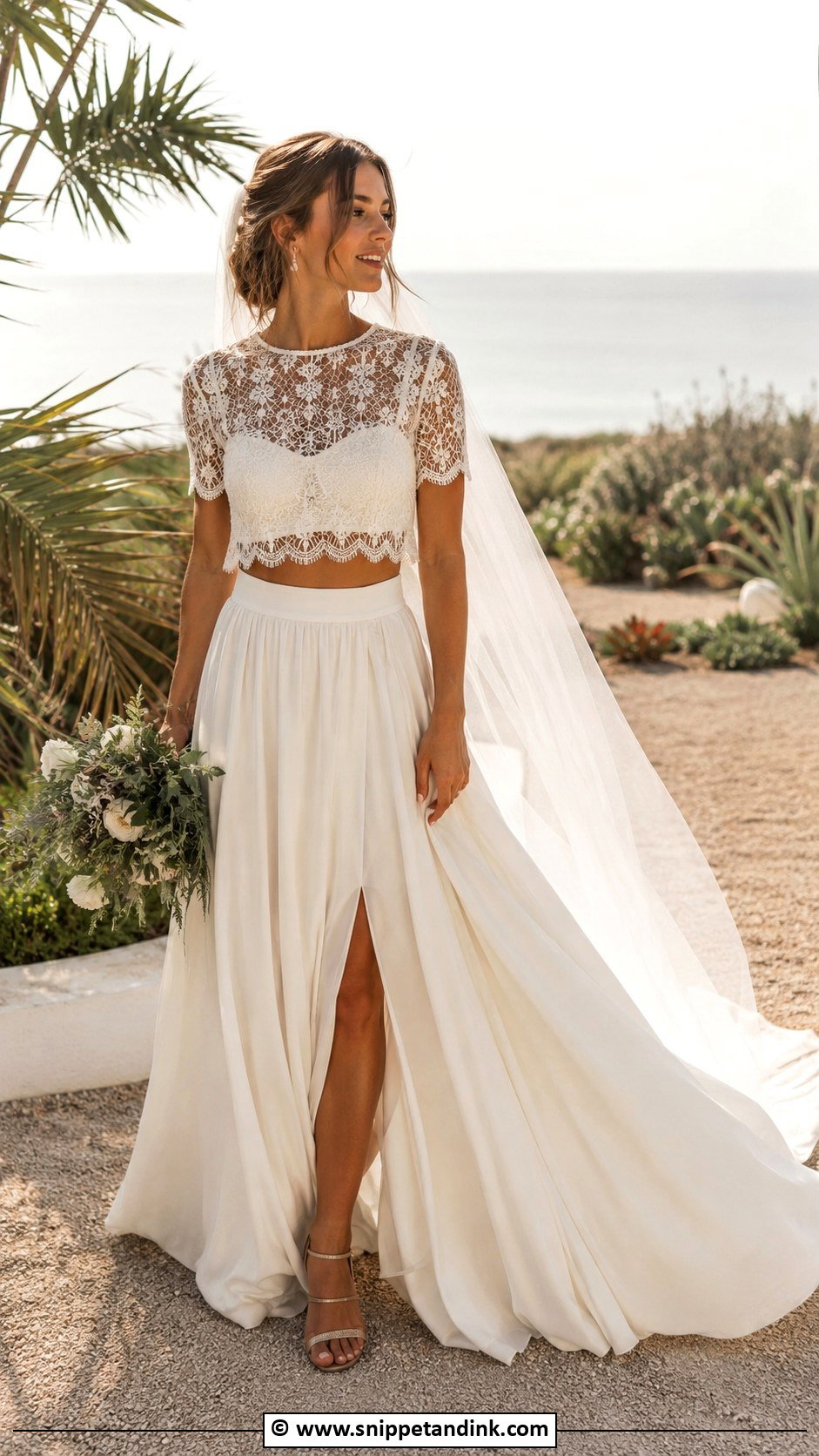 Boho Bridal Dress With Two Piece Set - Snippet and Ink - 30 Boho Bridal Dress Ideas