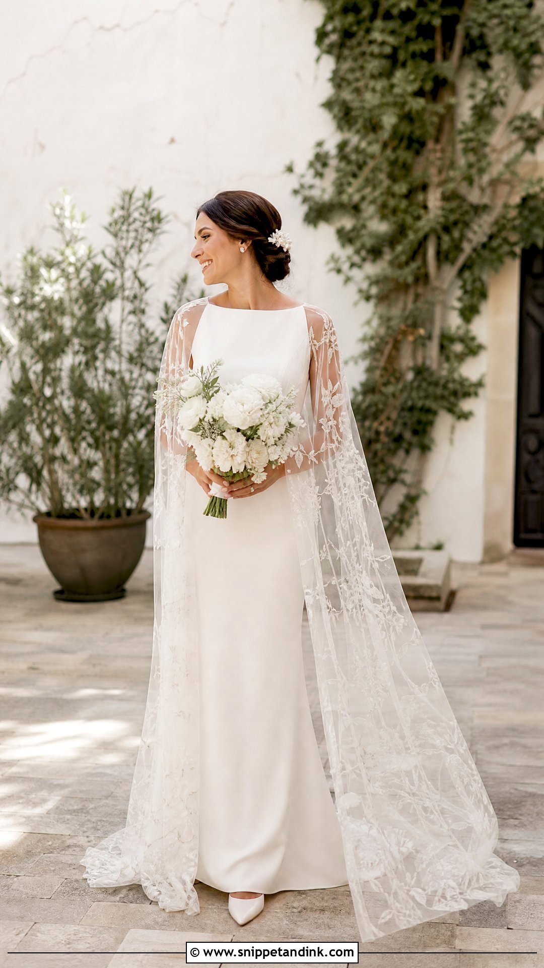 Boho Cape Sleeve Wedding Dress - Snippet and Ink - 25 Unique Wedding Dresses Boho