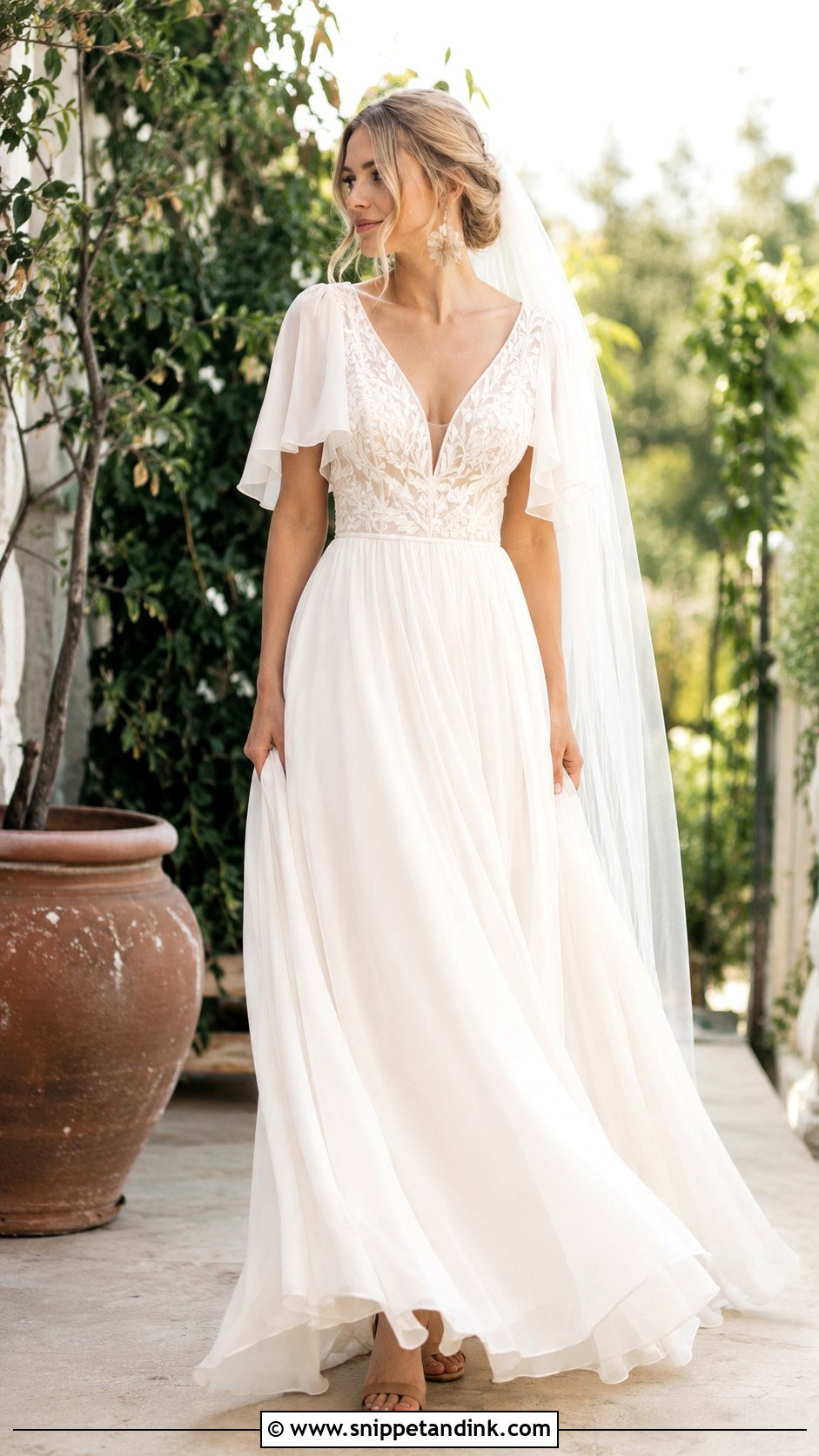 Boho Chiffon Bridal Dress - Snippet and Ink - 20 Bridal Dress Styles
