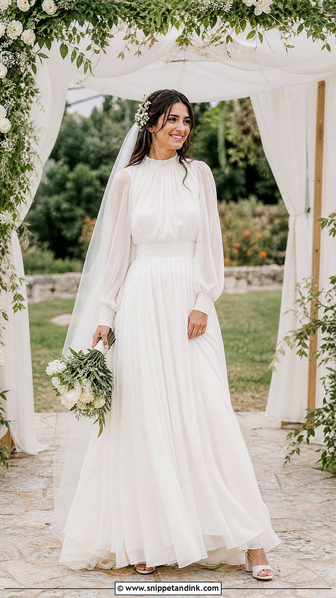Boho Chiffon Jewish Wedding Dress - Snippet and Ink - 25 Jewish Wedding Dress Ideas