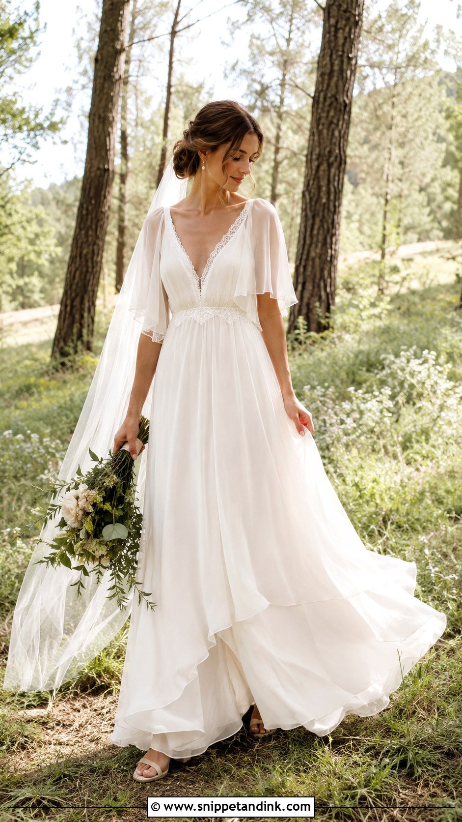 Boho Chiffon Wedding Dress - Snippet and Ink - 20 Amazing Wedding Dress Ideas