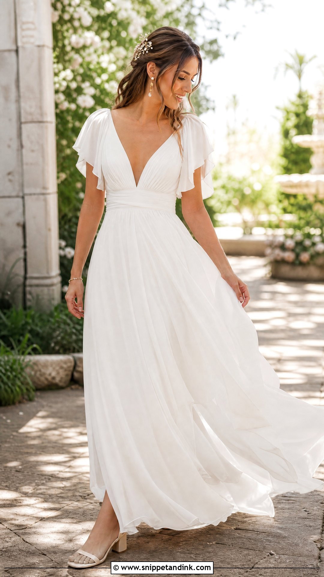 Boho Chiffon Wedding Dress - Snippet and Ink - 20 Sew Wedding Dress Ideas