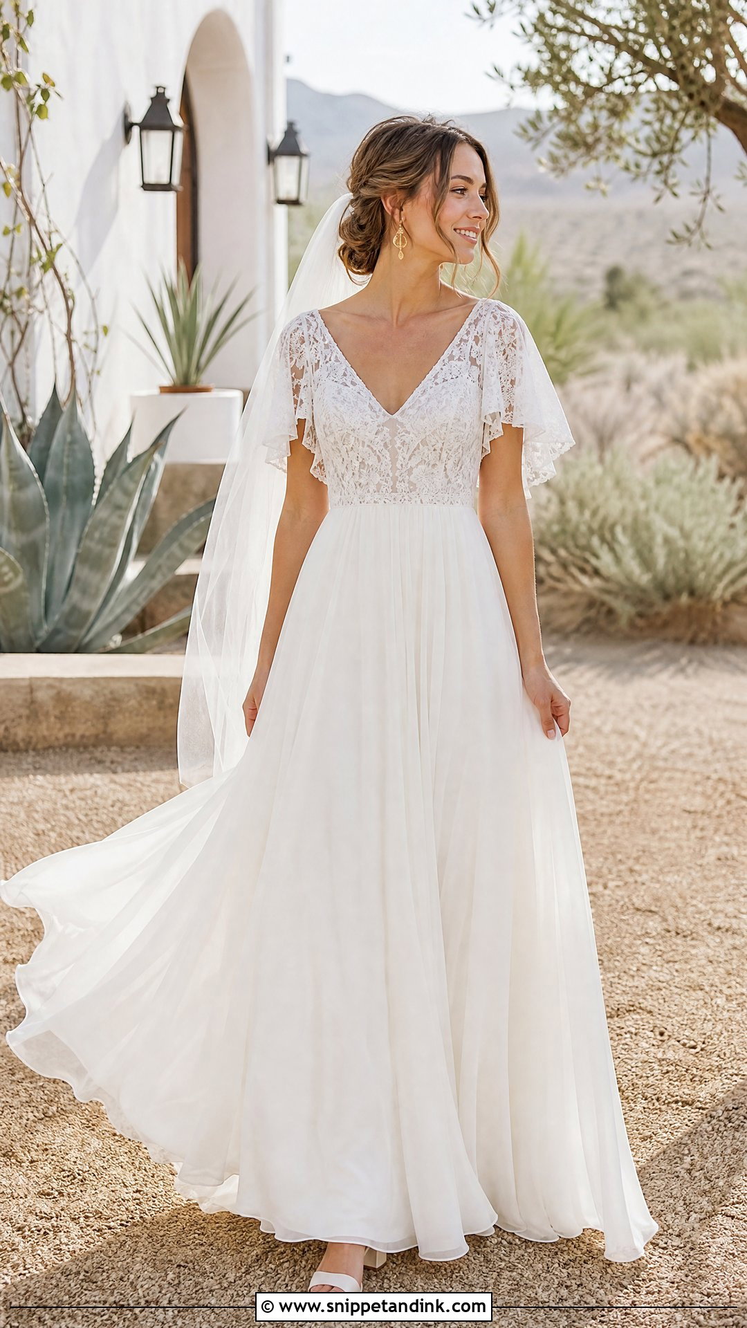 Boho Chiffon Wedding Dress - Snippet and Ink - 20 Wedding Dress 2025 Bride Ideas