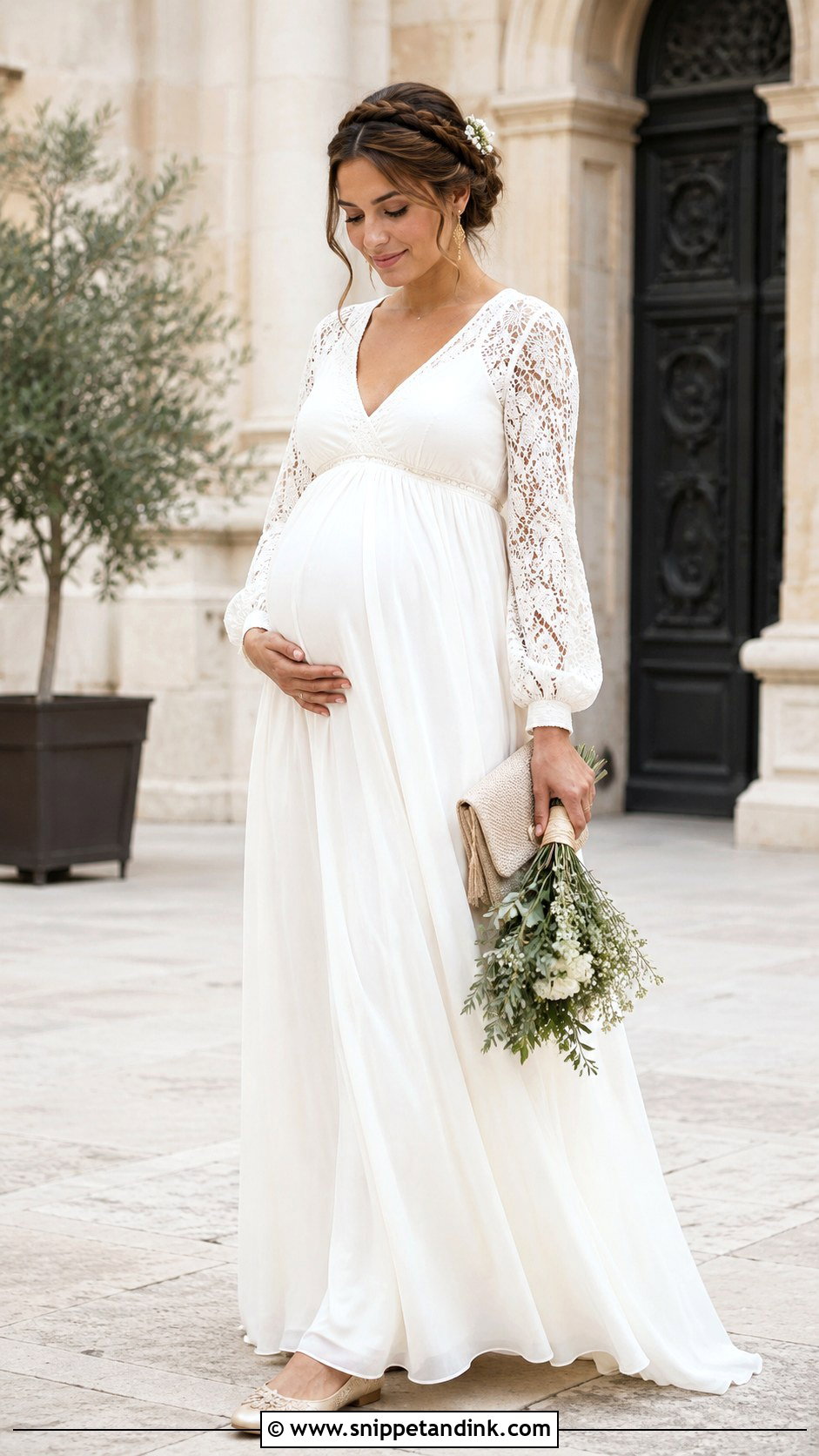 Boho Civil Wedding Dress for Pregnant Bride - Snippet and Ink - 20 Civil Wedding Dress for Pregnant Bride Ideas