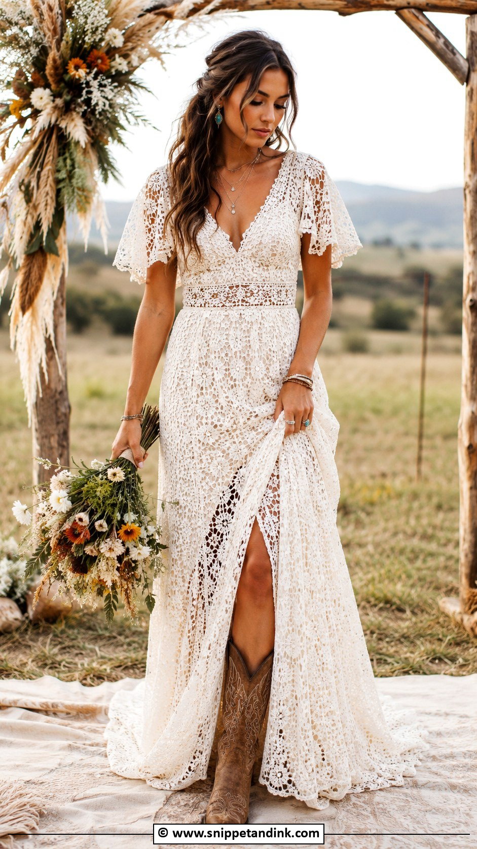 Boho Country Western Wedding Dress - Snippet and Ink - 25 Country Western Wedding Dresses