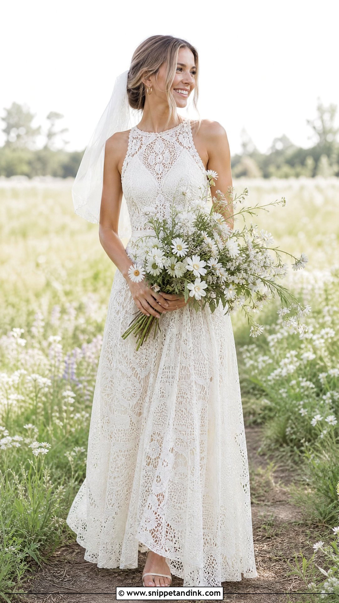 Boho Crochet Lace Wedding Dress - Snippet and Ink - 20 Unique Lace Wedding Dress Ideas