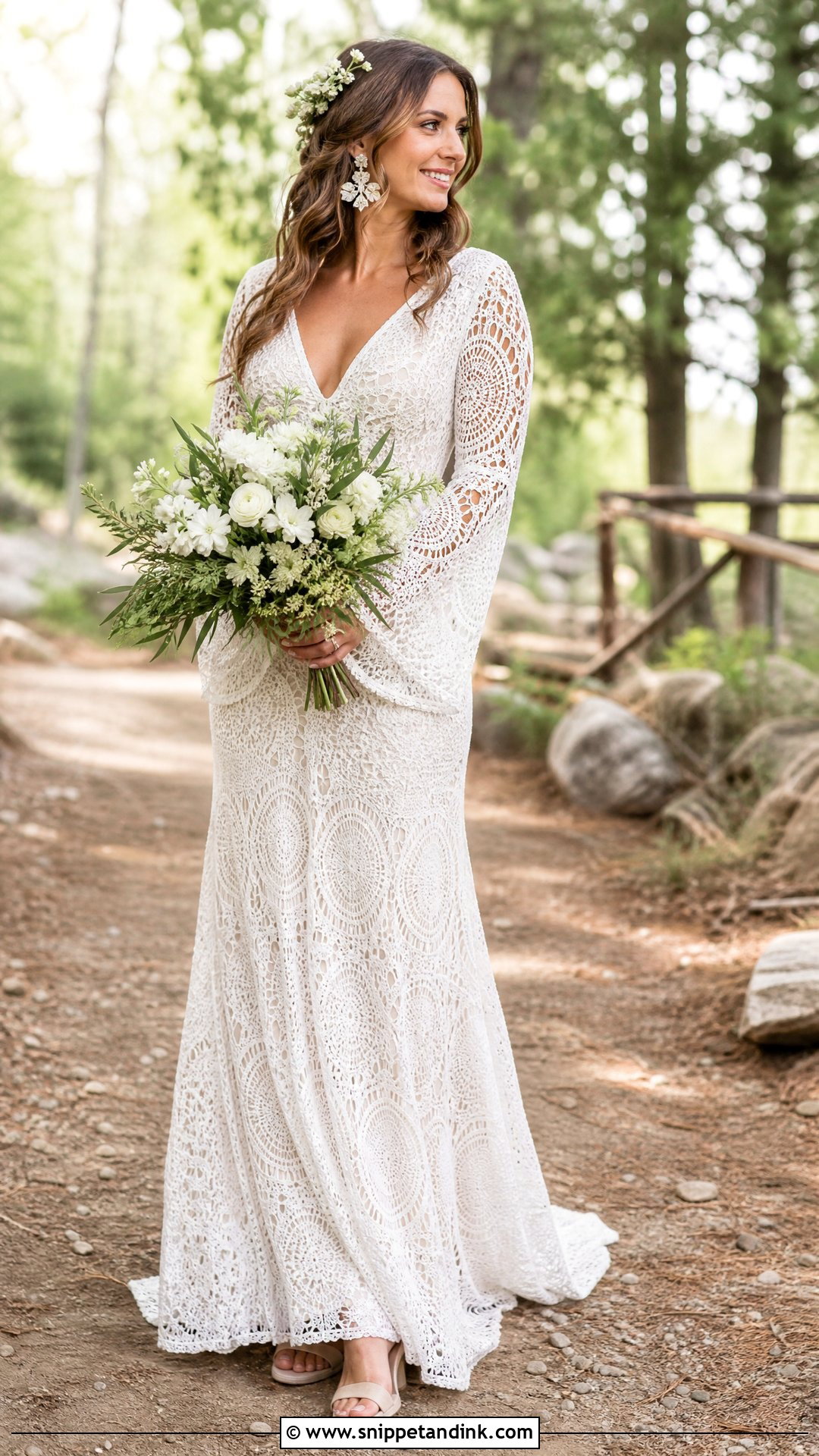 Boho Crochet Lace Wedding Gown - Snippet and Ink - 20 Wedding Gown Designs Brides