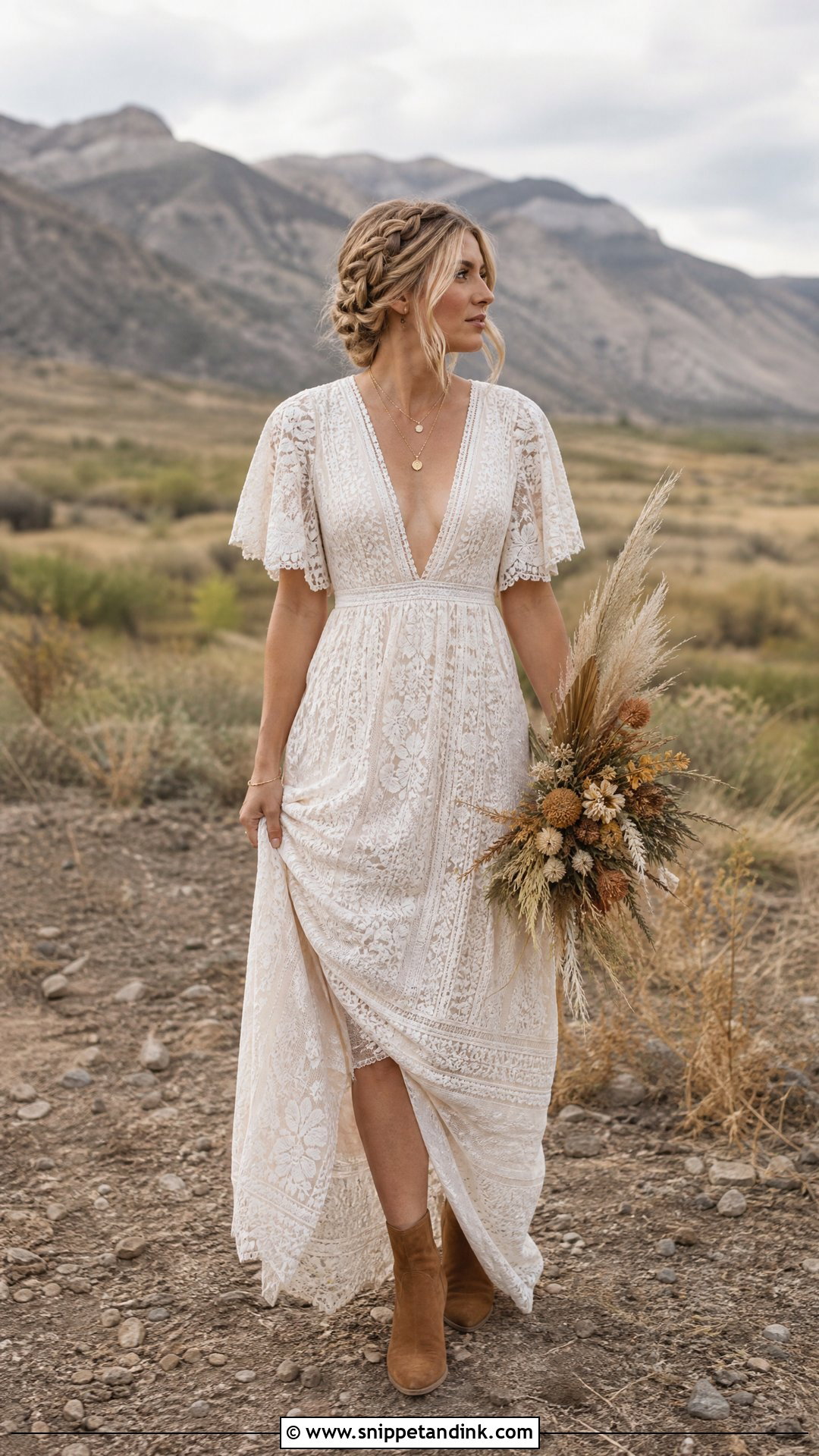 Boho Elopement Dress - Snippet and Ink - 25 Elopement Outfit Ideas