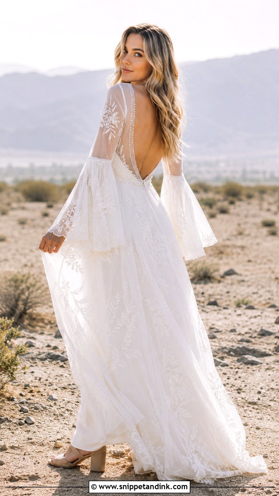 Boho Embroidered Wedding Dress - Snippet and Ink - 30 Embroidered Wedding Dress Ideas