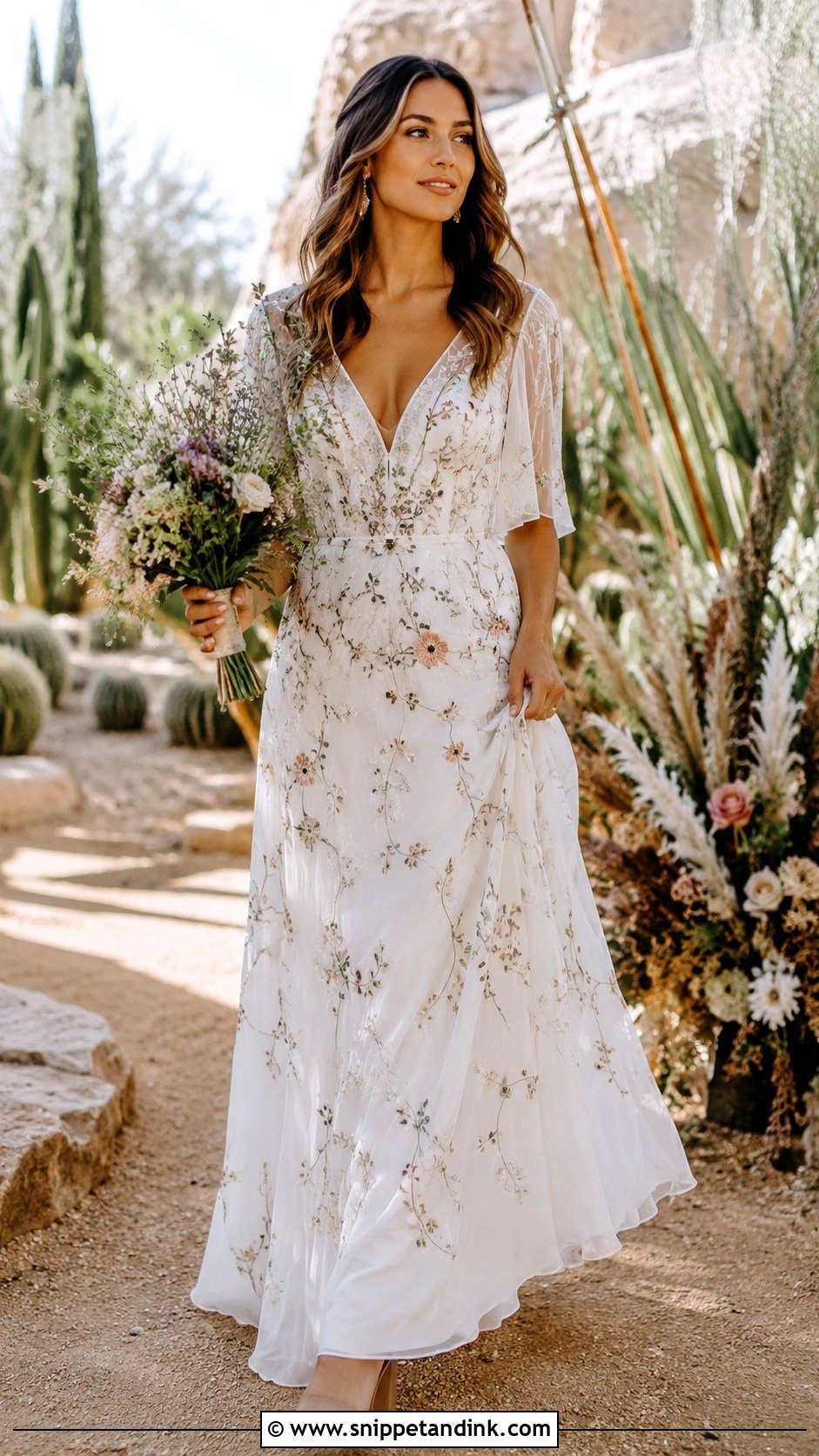 Boho Embroidery Wedding Dress - Snippet and Ink - 25 Embroidery Wedding Dress Ideas