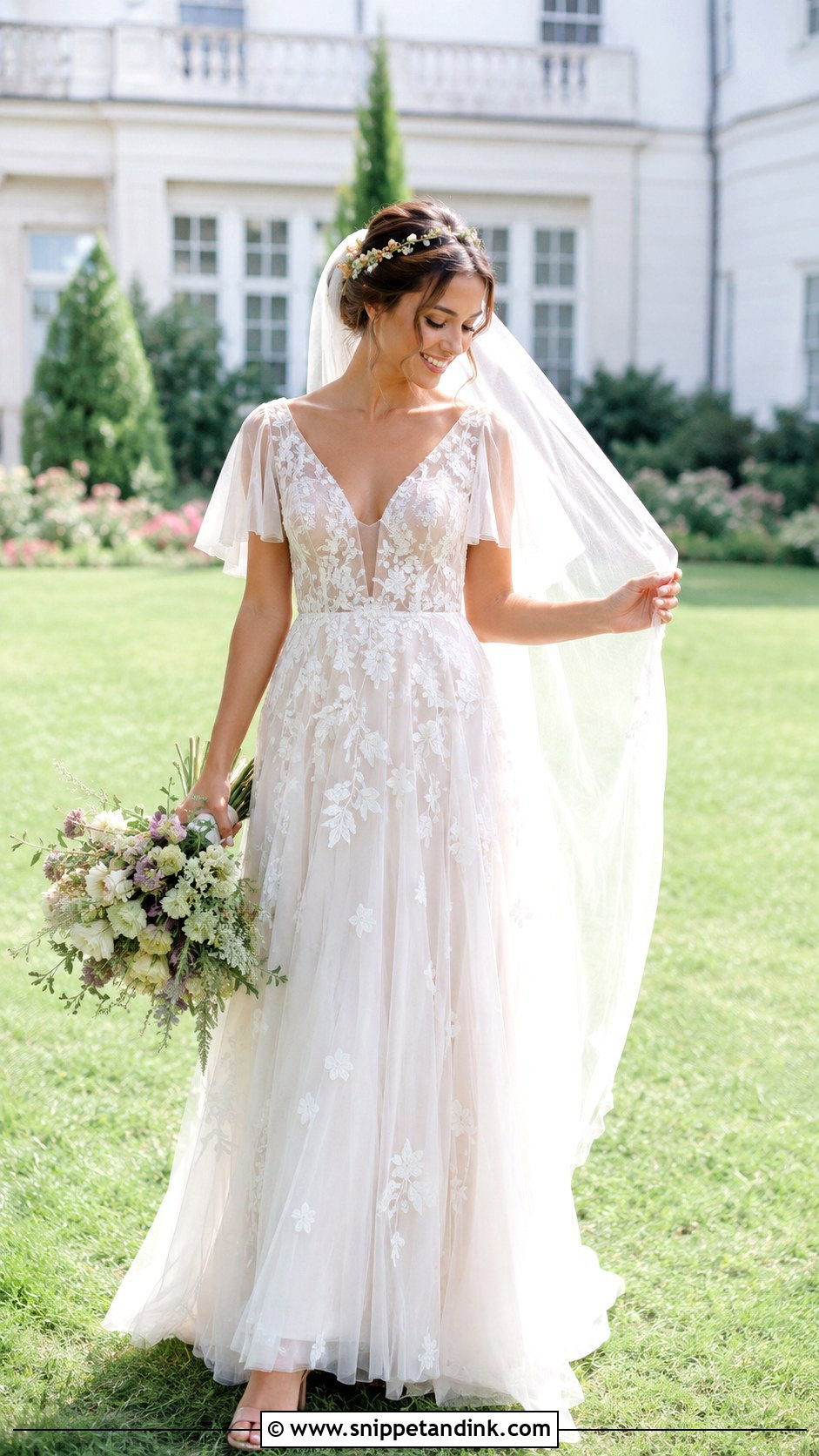Boho Fairy A Line Wedding Dress - Snippet and Ink - 30 Boho Fairy Wedding Dress Ideas