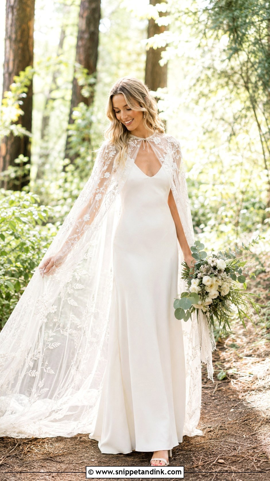 Boho Fairy Cape Wedding Dress - Snippet and Ink - 30 Boho Fairy Wedding Dress Ideas