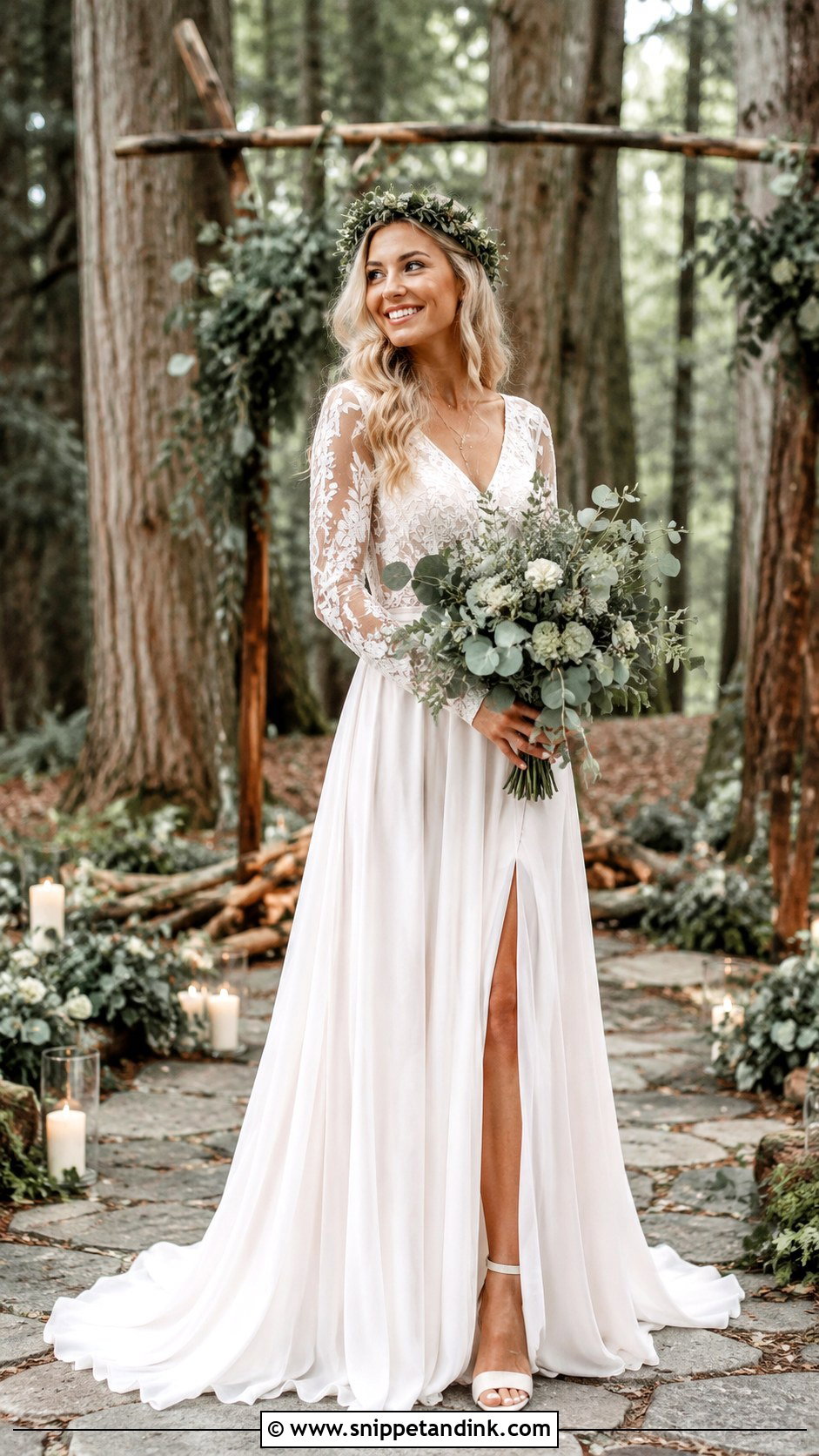 Boho Fairy Long Sleeve Wedding Dress - Snippet and Ink - 30 Boho Fairy Wedding Dress Ideas