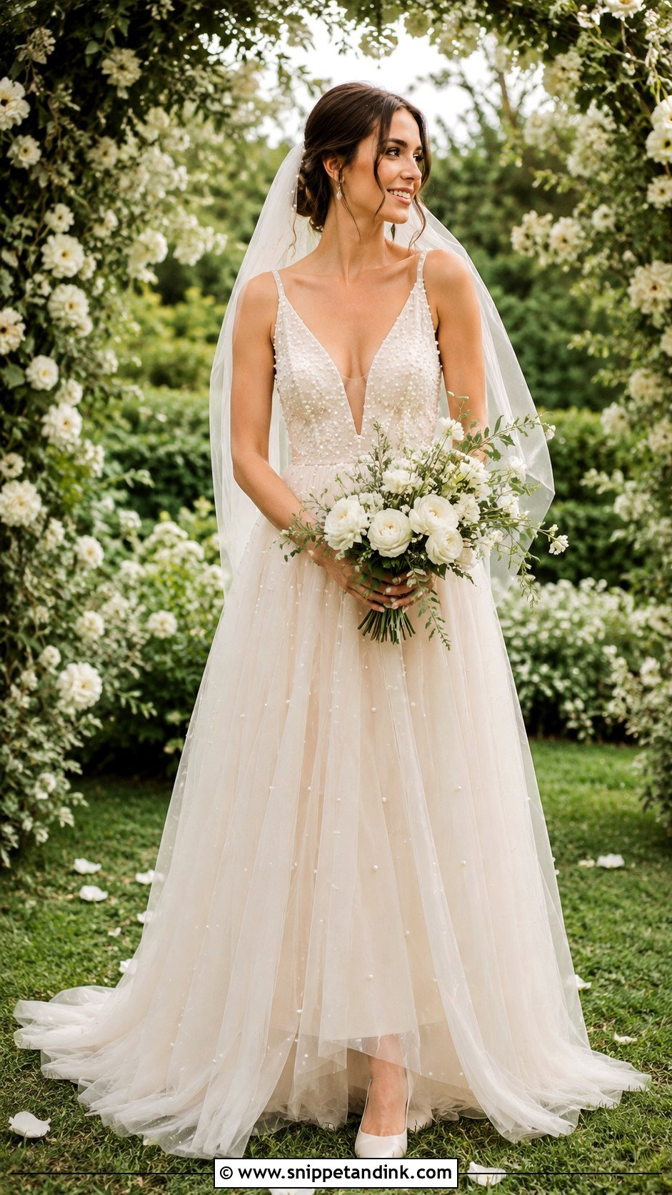 Boho Fairy Pearl Wedding Dress - Snippet and Ink - 30 Boho Fairy Wedding Dress Ideas