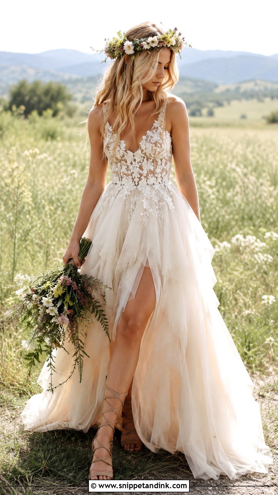 Boho Fairy Tulle Wedding Dress - Snippet and Ink - 30 Boho Fairy Wedding Dress Ideas