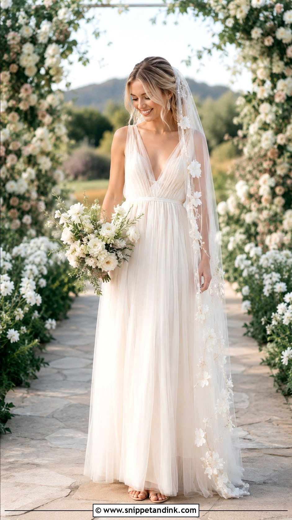 Boho Fairy Veil Wedding Dress - Snippet and Ink - 30 Boho Fairy Wedding Dress Ideas