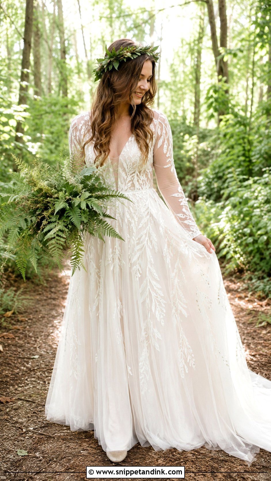 Boho Fairy Woodland Wedding Dress - Snippet and Ink - 30 Boho Fairy Wedding Dress Ideas