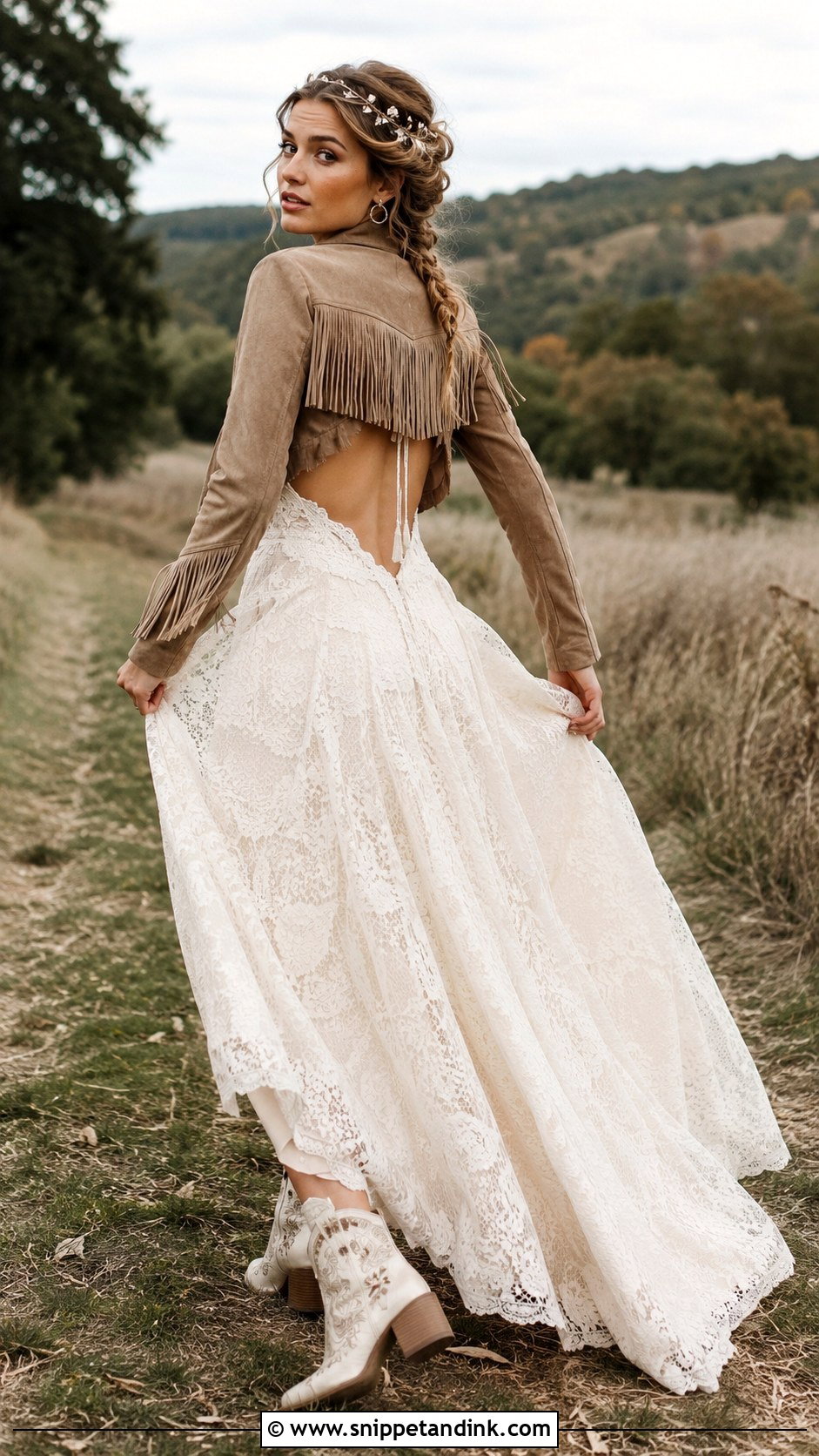 Boho Festival Wedding Dress With Boots - Snippet and Ink - 20 Festival Wedding Dress Ideas